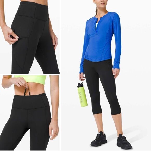 Lululemon Fast and Free Nulux Capri Black Leggings - 6 - Picture 3 of 12